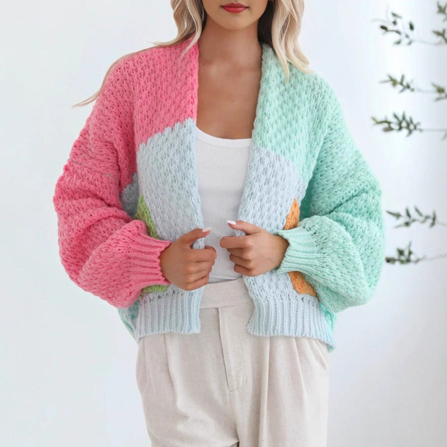 Caro Knit Cardigan with Oversized