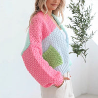 Caro Knit Cardigan with Oversized