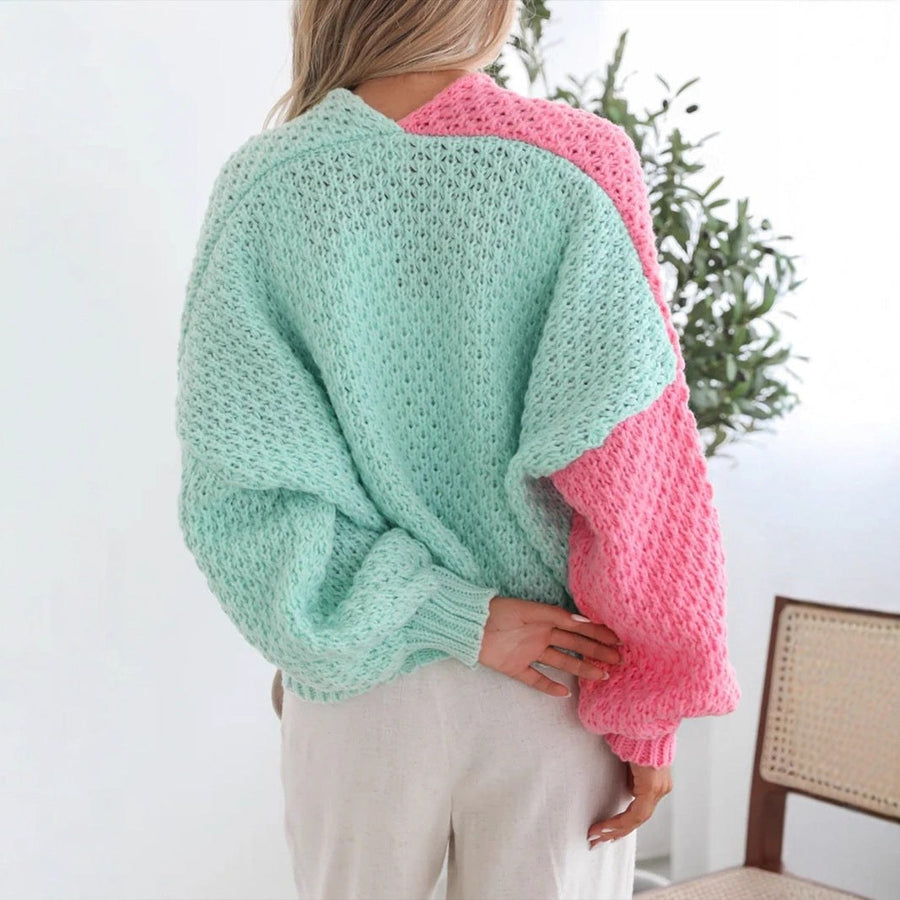 Caro Knit Cardigan with Oversized
