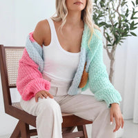 Caro Knit Cardigan with Oversized