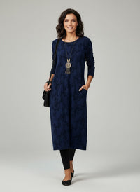 Caro Knit Dress in Blue