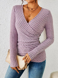Caroline™ Tummy Tucking Long Sleeve Top in Violet