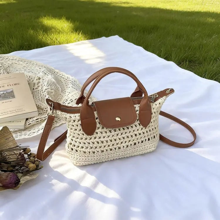 Carolyn Crochet Bag in Beige