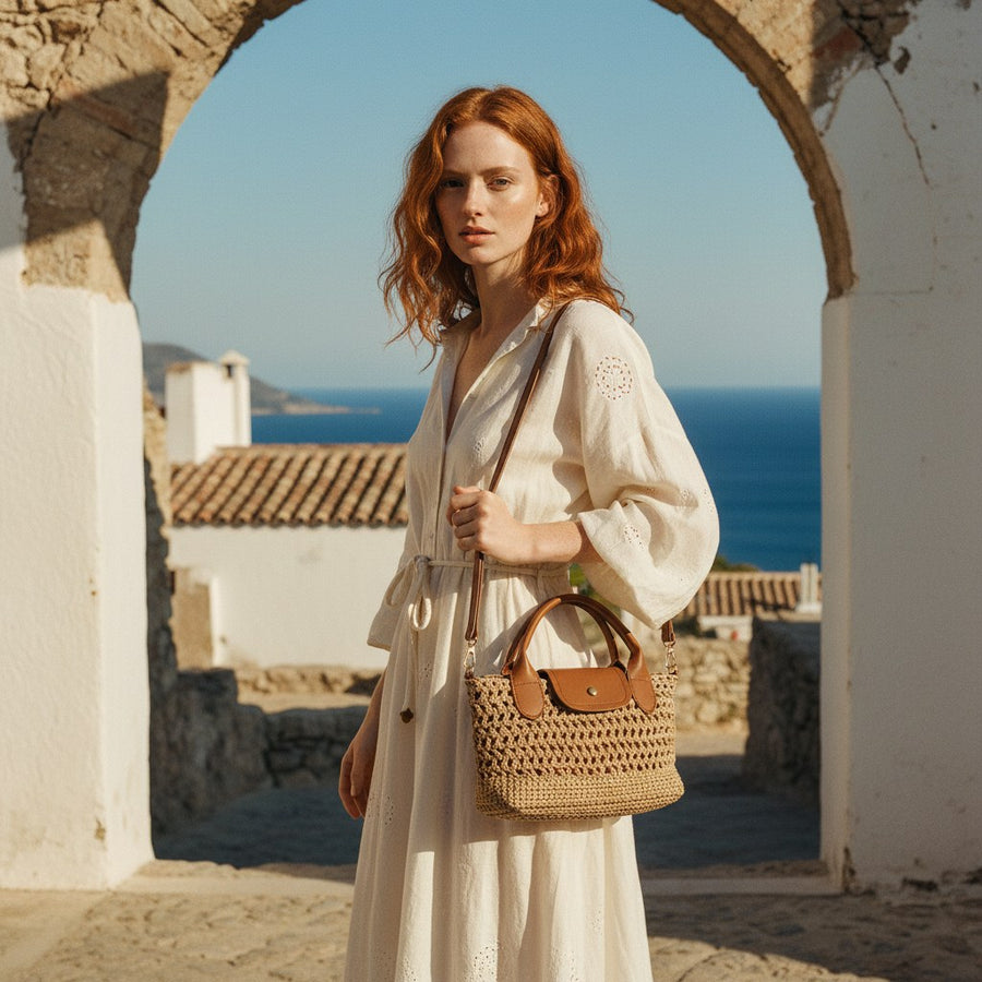 Carolyn Crochet Bag in Khaki