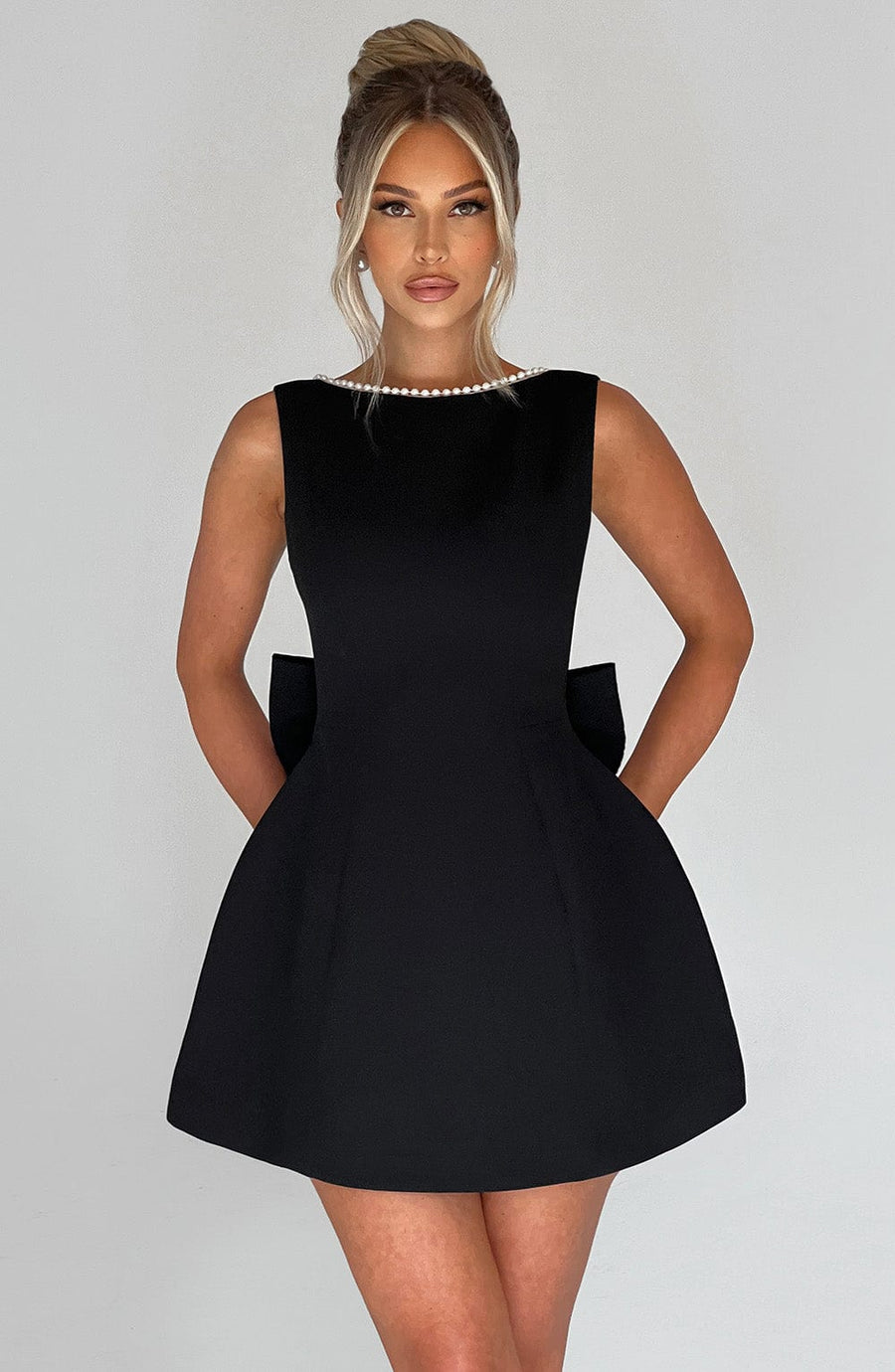 Eleanor Bow Mini Dress