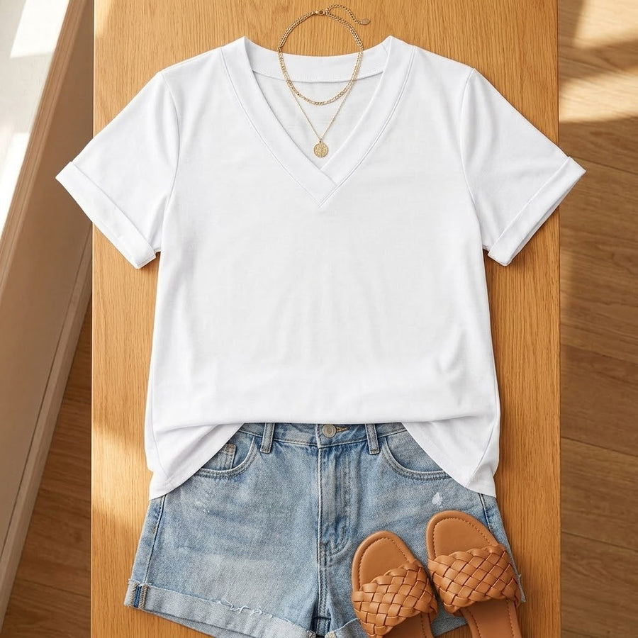 Carwyn Women's V-Neck Short Sleeve T-Shirt