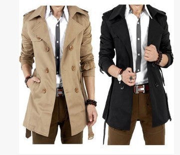 Caspar Elegant Trench Coat with Pockets