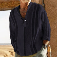 Caspar Linen Shirt in Blue