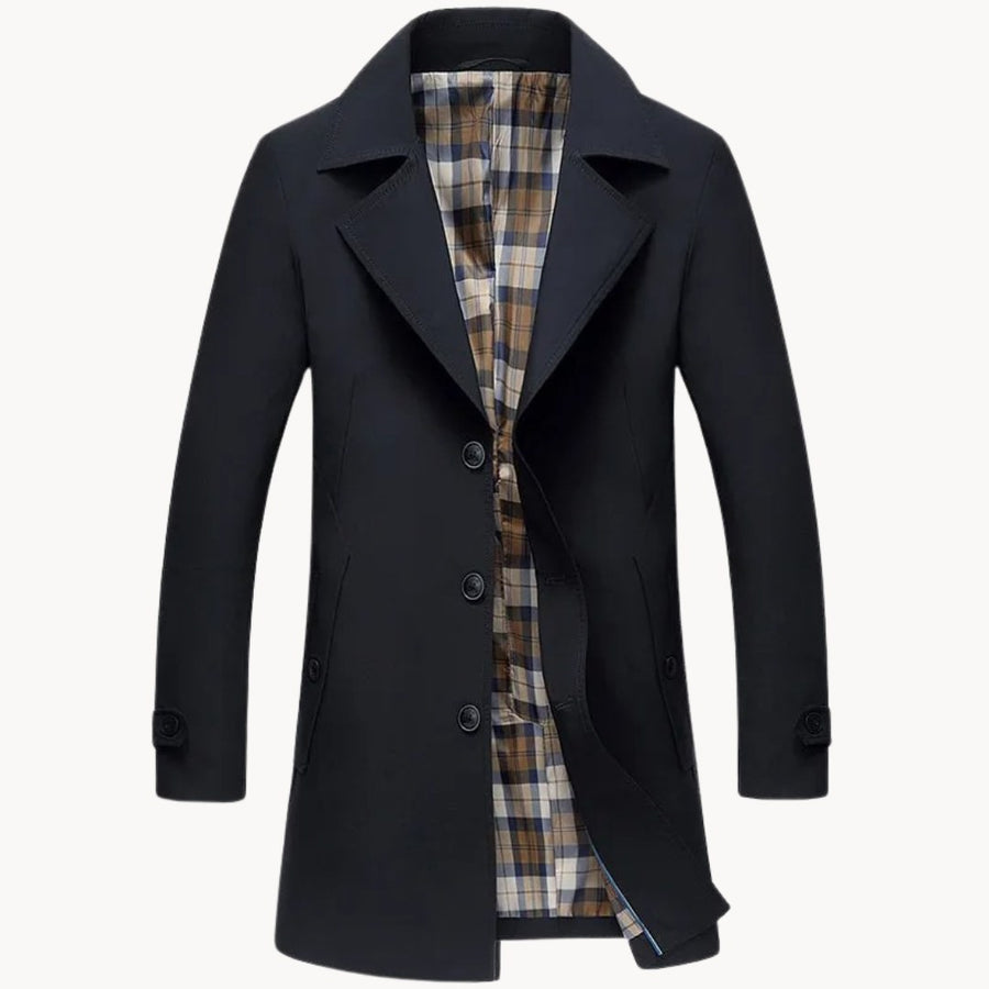 Caspar Trench Coat in Black