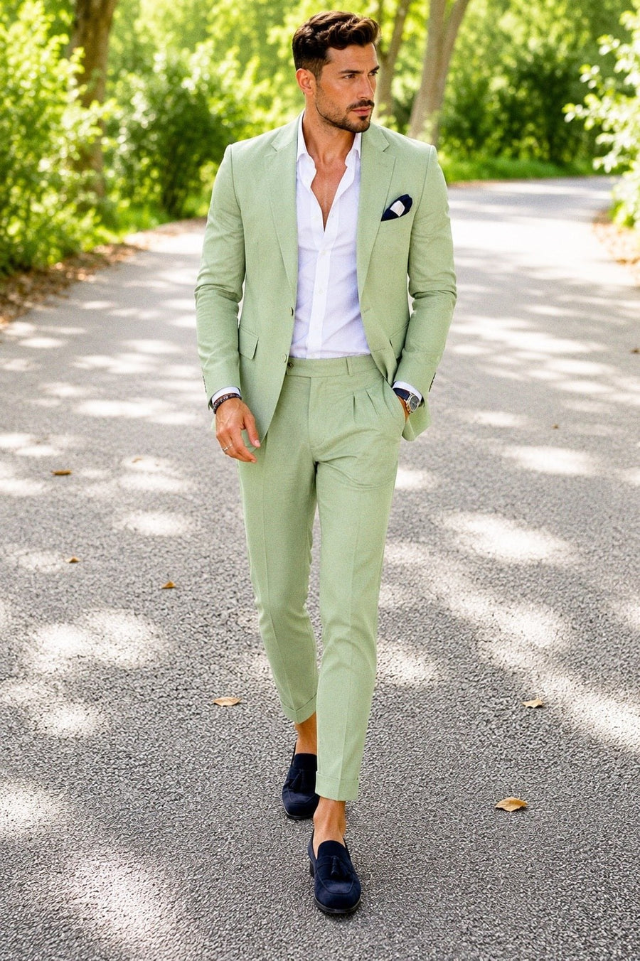 Caspar Trousers in Forest Green