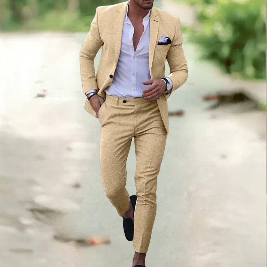 Caspar Trousers in Light Yellow