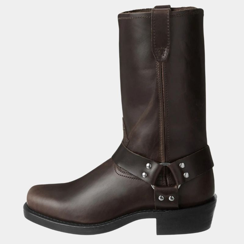 Caspar Vintage Boots in Dark Brown
