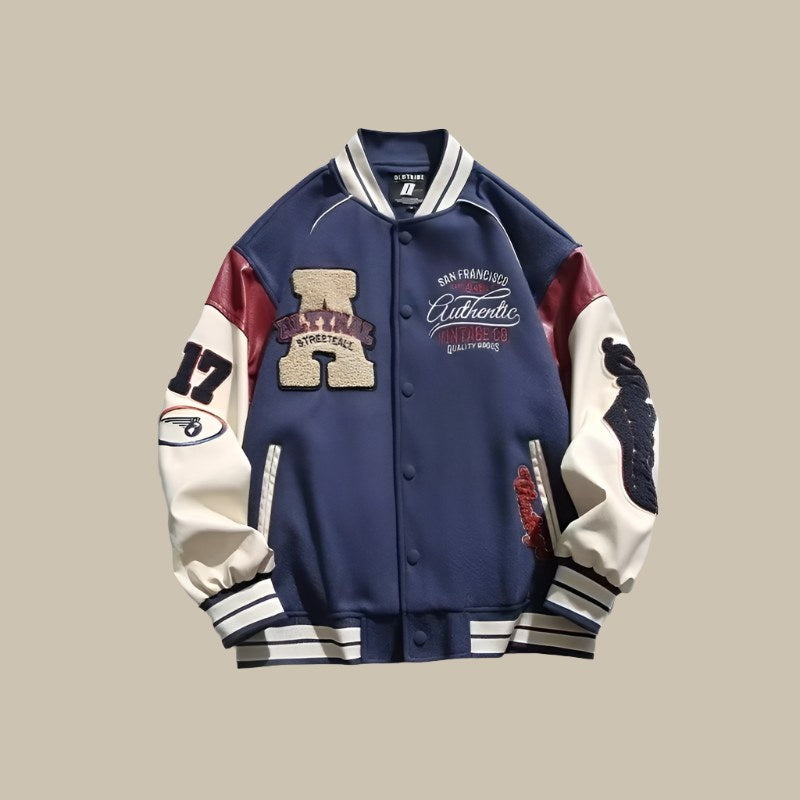 Caspar Vintage Jacket in Blue