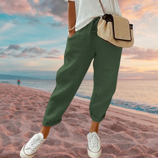 Casper Casual Trousers in Green