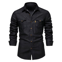 Casper Denim Shirt in Black