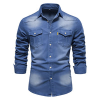 Casper Denim Shirt in Kornblumenblau