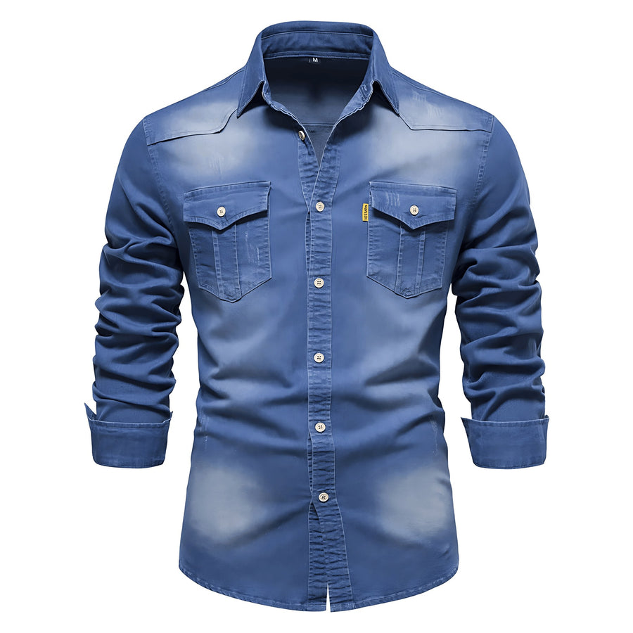 Casper Denim Shirt in Kornblumenblau