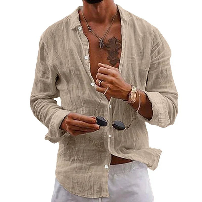 Casper Elegant Shirt in Beige