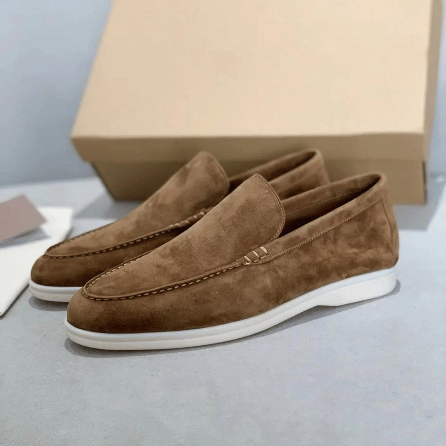 Casper Leather Moccasins in Brown
