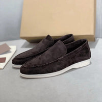Casper Leather Moccasins in Dark Brown