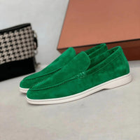 Casper Leather Moccasins in Green