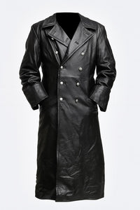 Casper Leather Trench Coat