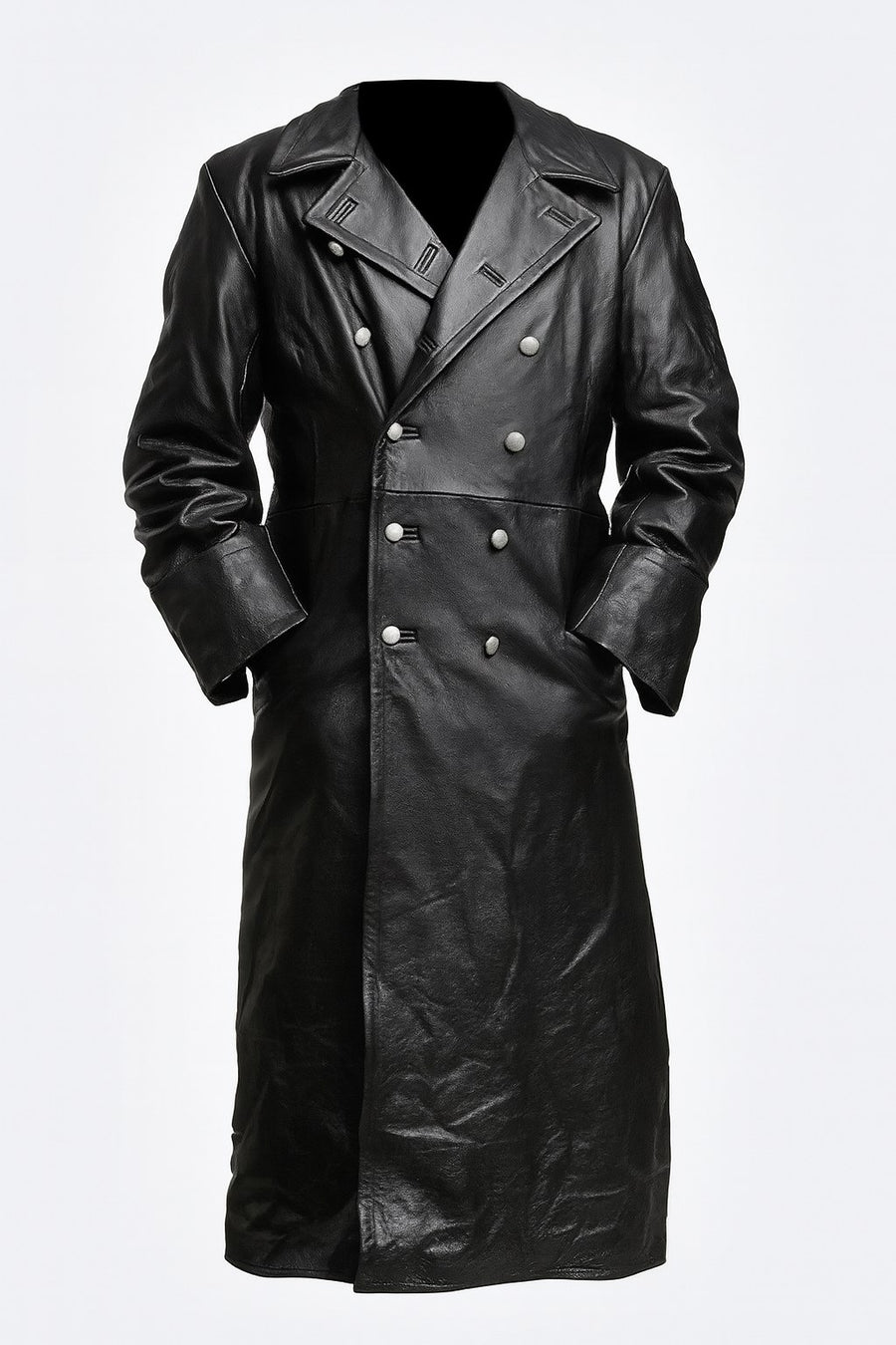 Casper Leather Trench Coat