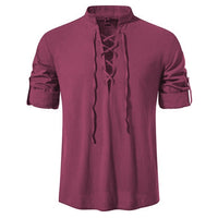 Casper Linen Shirt with Stand Collar