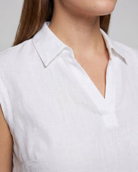 Cassia Airy Linen Top