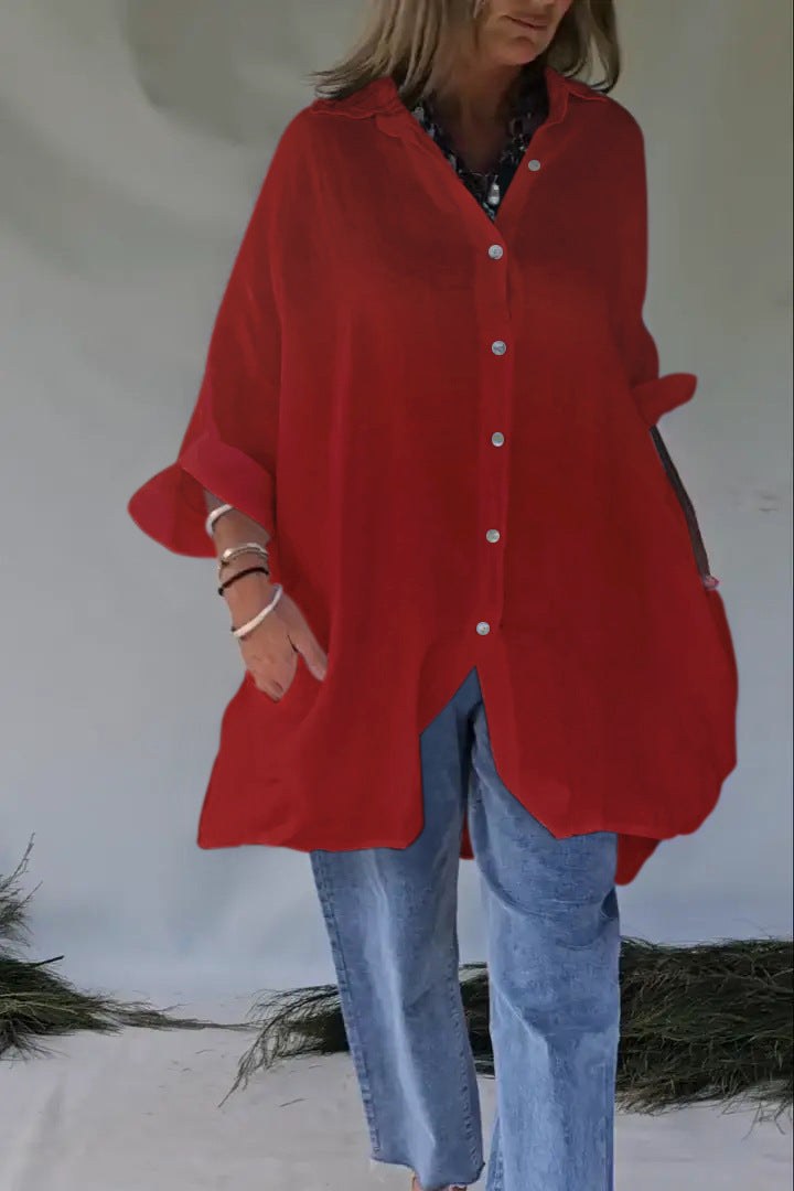 Cassia Casual Dress in Red