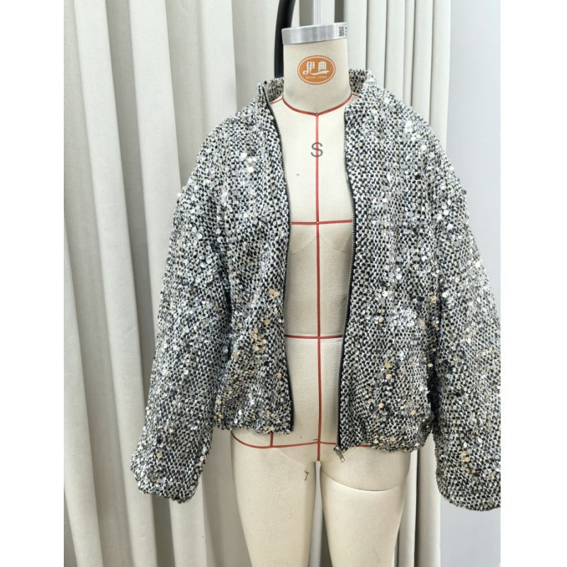 Cassia Casual Jacket in Silver