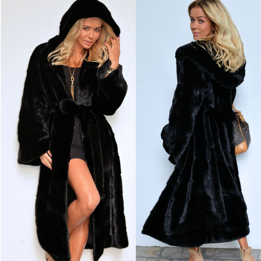 Cassia Coat with Belted and Hood