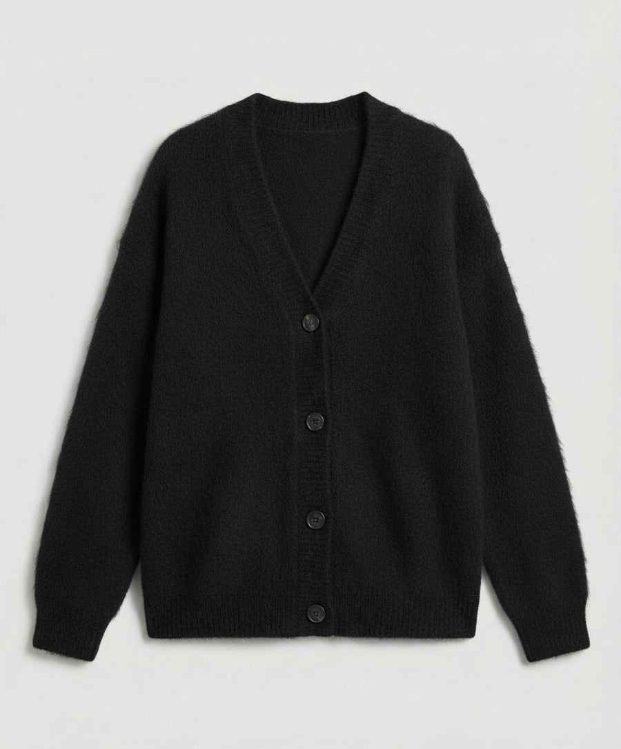 Cassia Knit Cardigan in Black