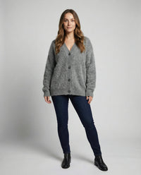 Cassia Knit Cardigan in Dark Grey