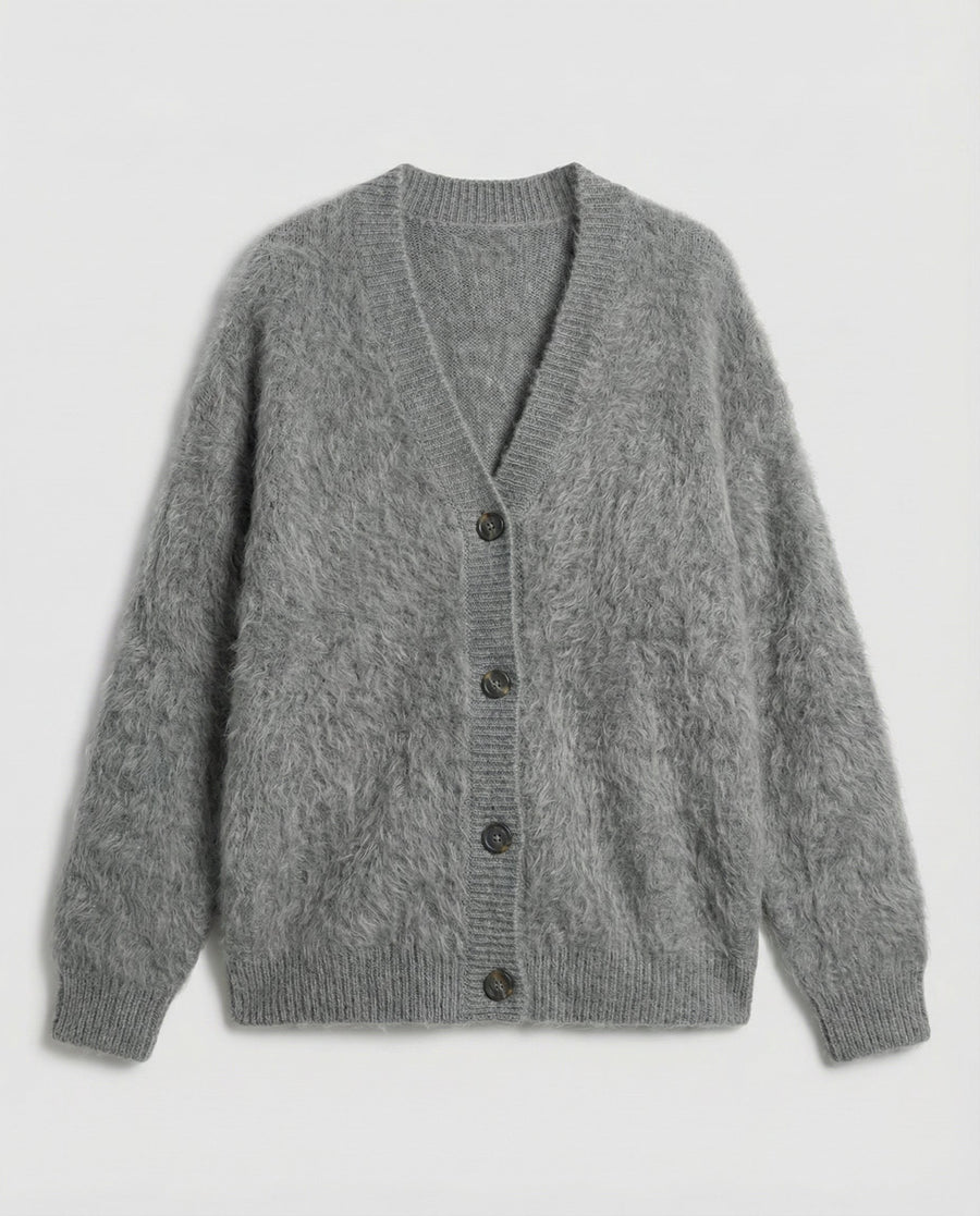 Cassia Knit Cardigan in Dark Grey