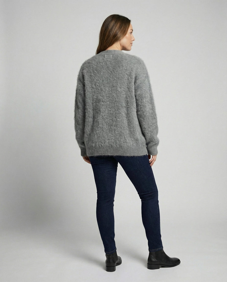 Cassia Knit Cardigan in Dark Grey
