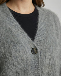 Cassia Knit Cardigan in Dark Grey
