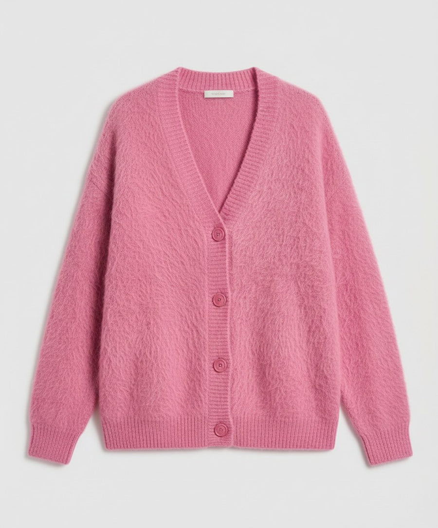 Cassia Knit Cardigan in Pink