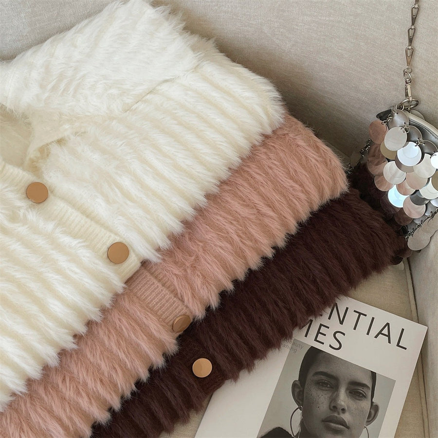 Cassia Knit Cardigan with Button Front