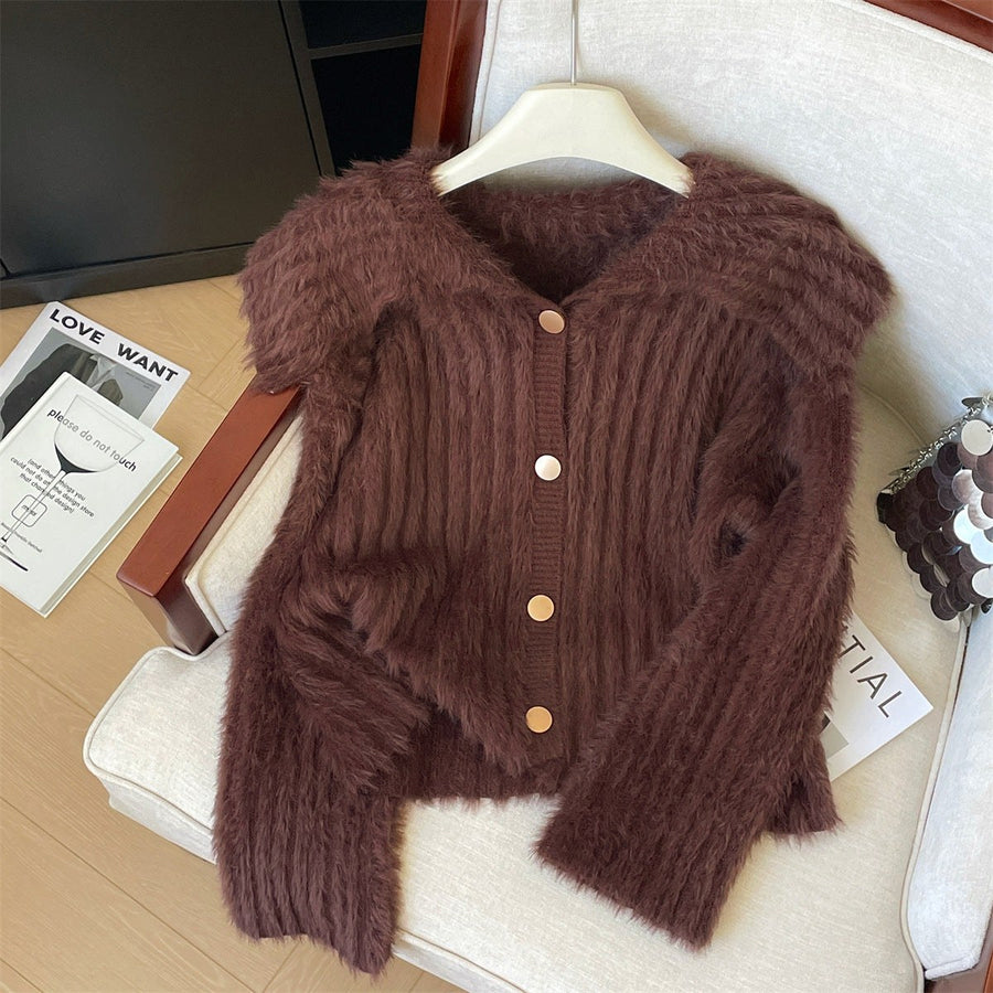 Cassia Knit Cardigan with Button Front