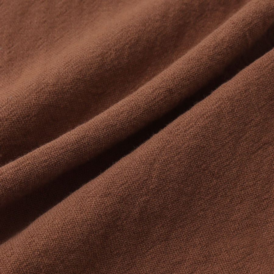 Cassia Shirt with Short Sleeve and Chest Pocket in Brown