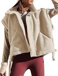 Cassia Vest with Pockets in Beige