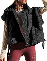 Cassia Vest with Pockets in Black