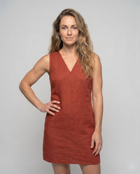 Catalina Elegant Linen Wrap Dress