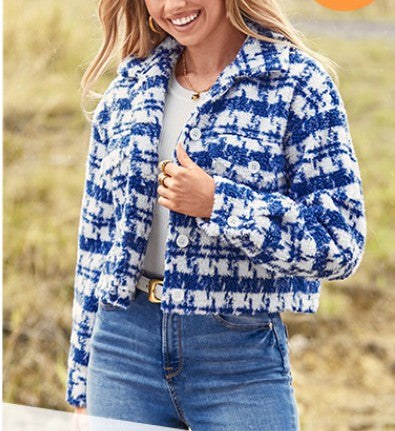 Catalina Jacket with Checked in Blumenmuster