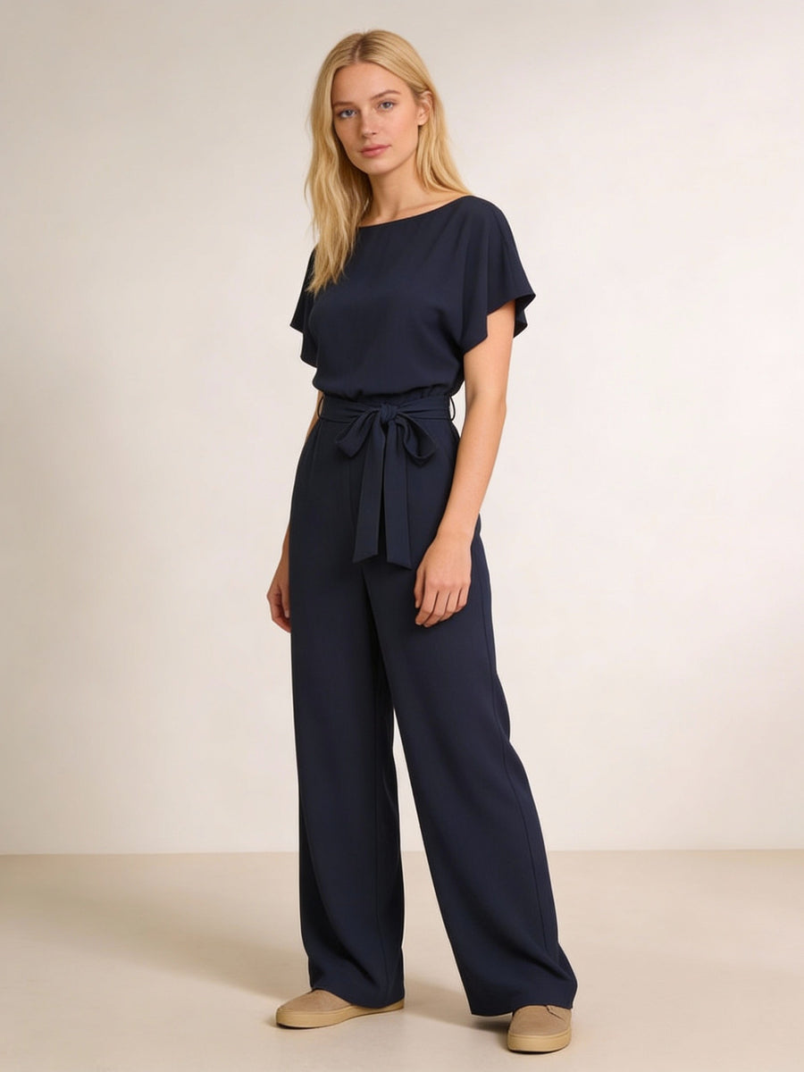 Catalina Knit Jumpsuit in Navy