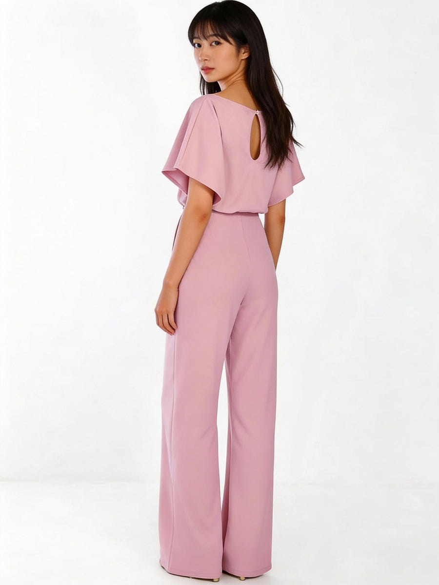 Catalina Knit Jumpsuit in Pink