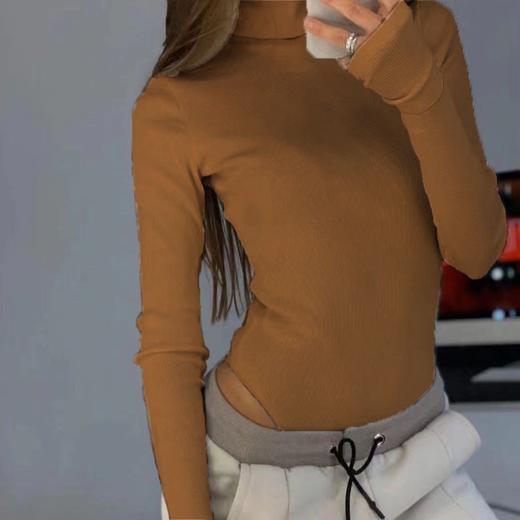Catalina Top with Long Sleeve in Beige