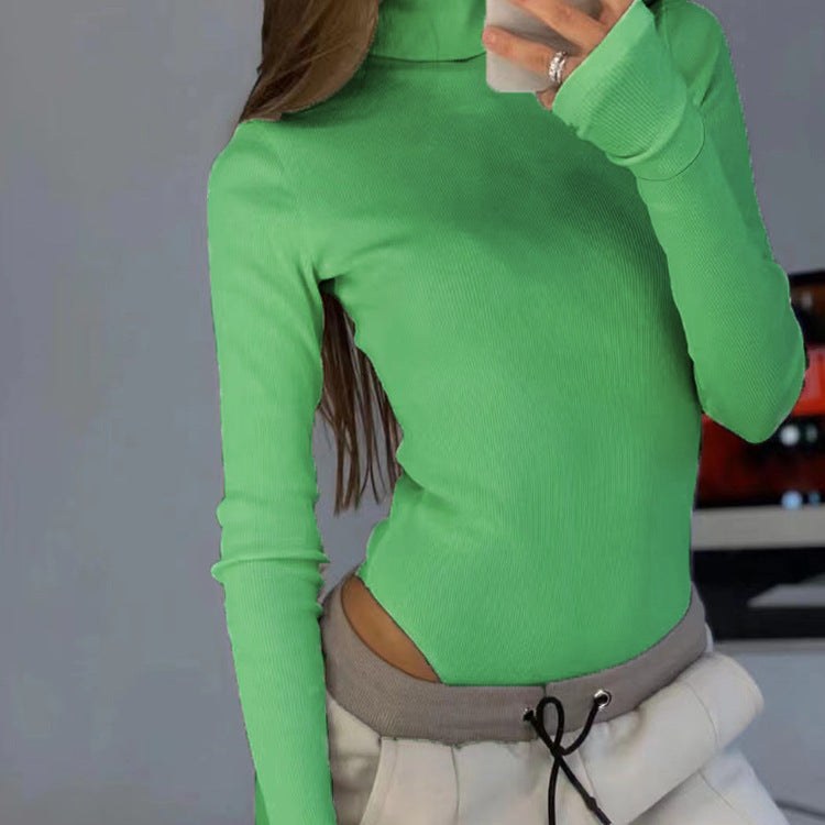 Catalina Top with Long Sleeve in Green