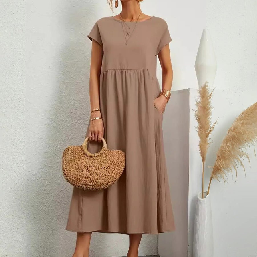 Catherine Essential Elegant Dress in Brown
